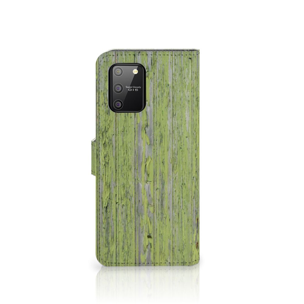 Samsung S10 Lite Book Style Case Green Wood