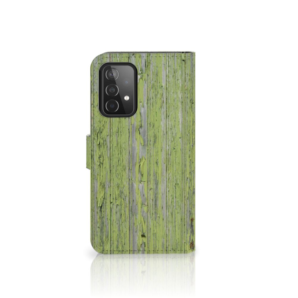 Samsung Galaxy A52 Book Style Case Green Wood