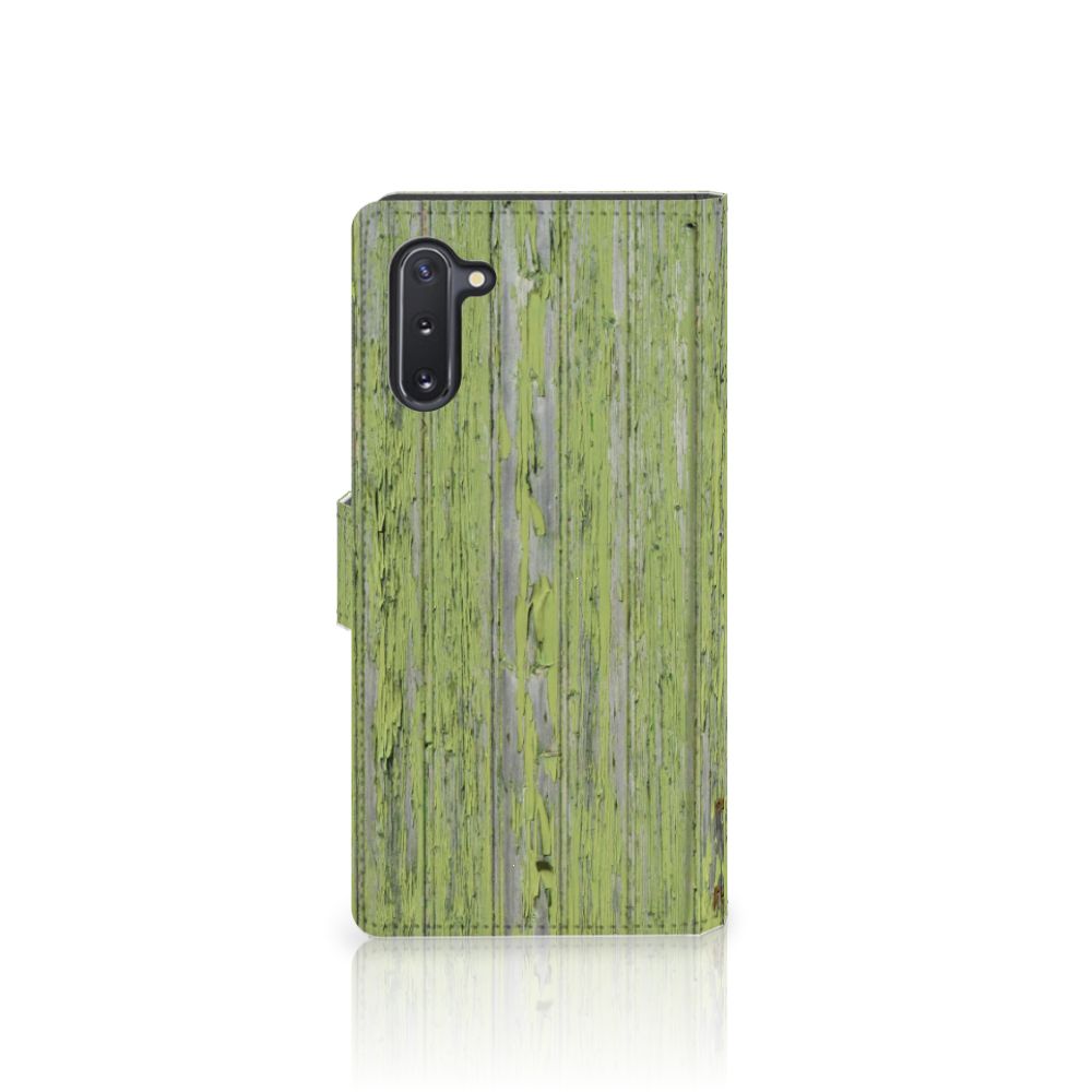 Samsung Galaxy Note 10 Book Style Case Green Wood