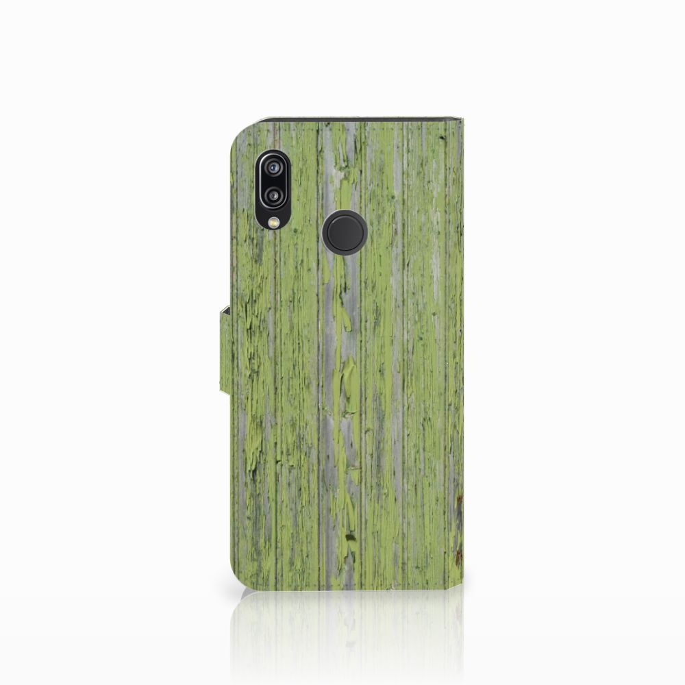 Huawei P20 Lite Book Style Case Green Wood