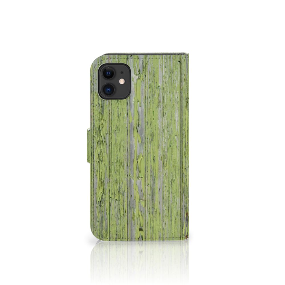 Apple iPhone 11 Book Style Case Green Wood