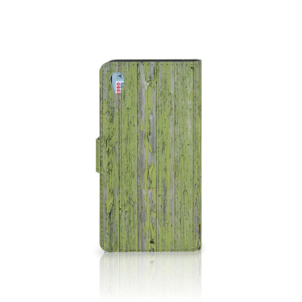 Sony Xperia Z3 Book Style Case Green Wood