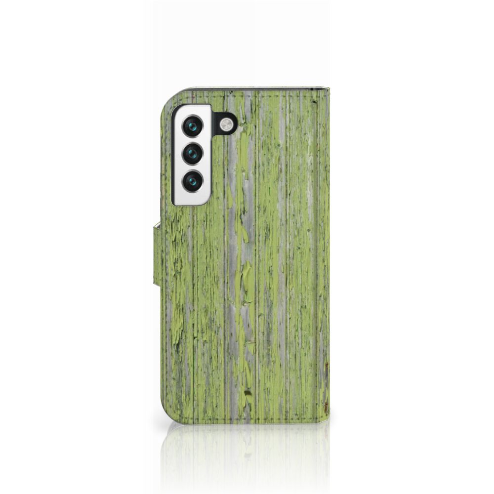 Samsung Galaxy S22 Book Style Case Green Wood