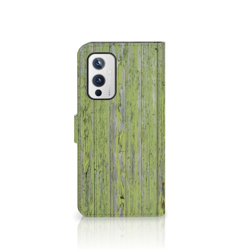 OnePlus 9 Book Style Case Green Wood