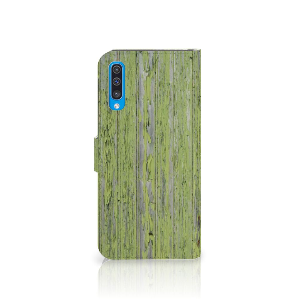 Samsung Galaxy A50 Book Style Case Green Wood