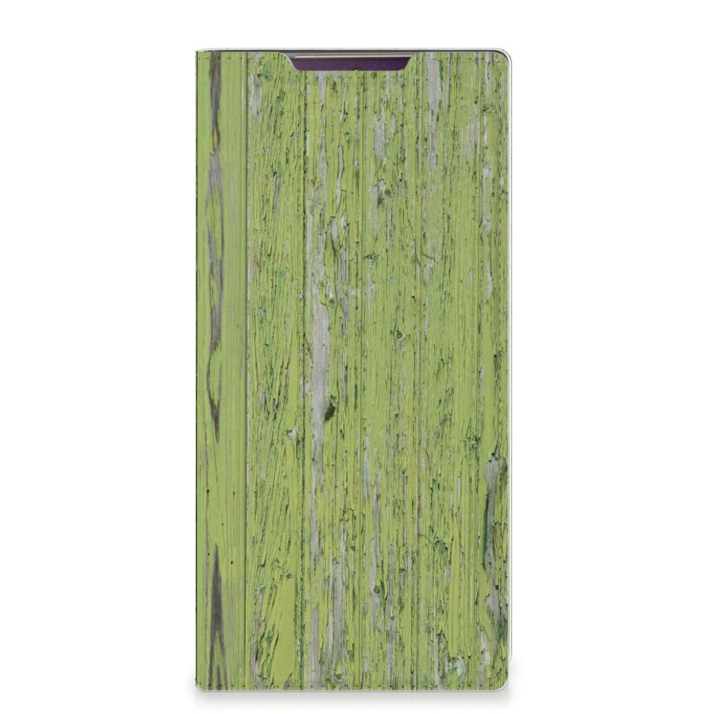 Samsung Galaxy Note 20 Ultra Book Wallet Case Green Wood