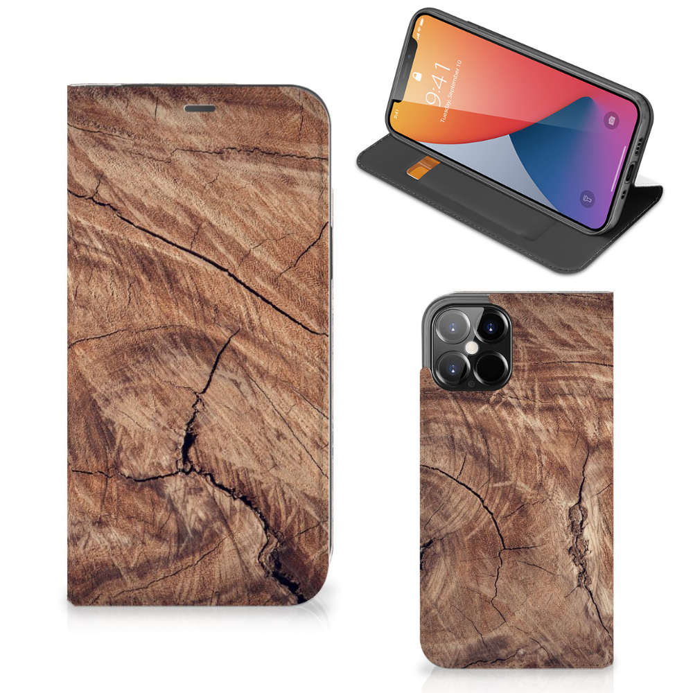 iPhone 12 Pro Max Book Wallet Case Tree Trunk