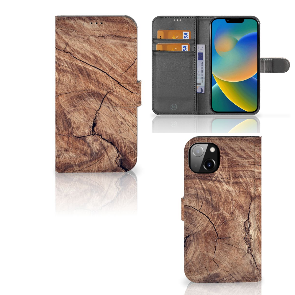 iPhone 14 Max Book Style Case Tree Trunk