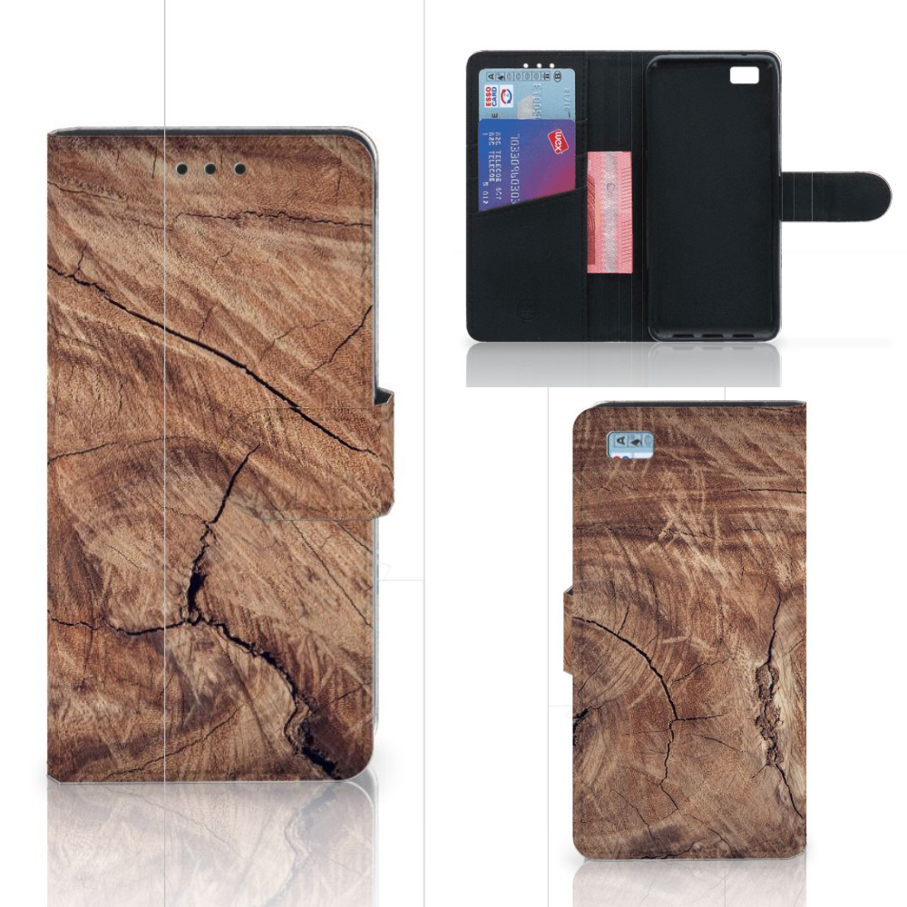 Huawei Ascend P8 Lite Book Style Case Tree Trunk
