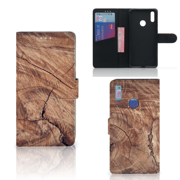 Huawei Y7 (2019) Book Style Case Tree Trunk