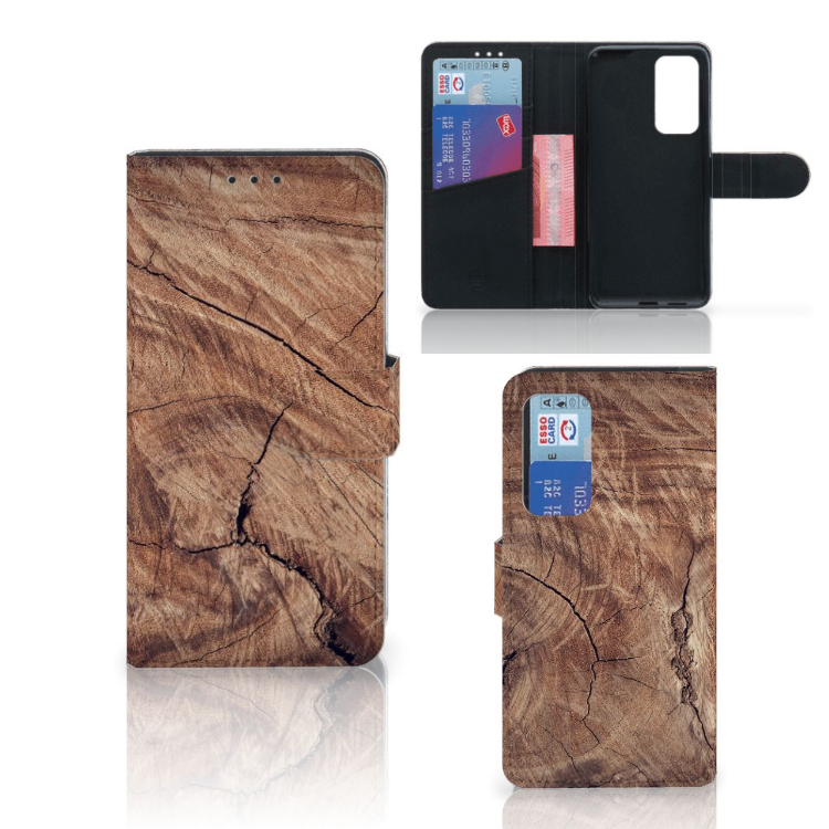 Huawei P40 Book Style Case Tree Trunk