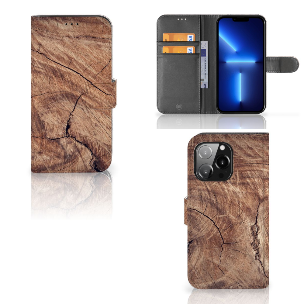 iPhone 13 Pro Book Style Case Tree Trunk