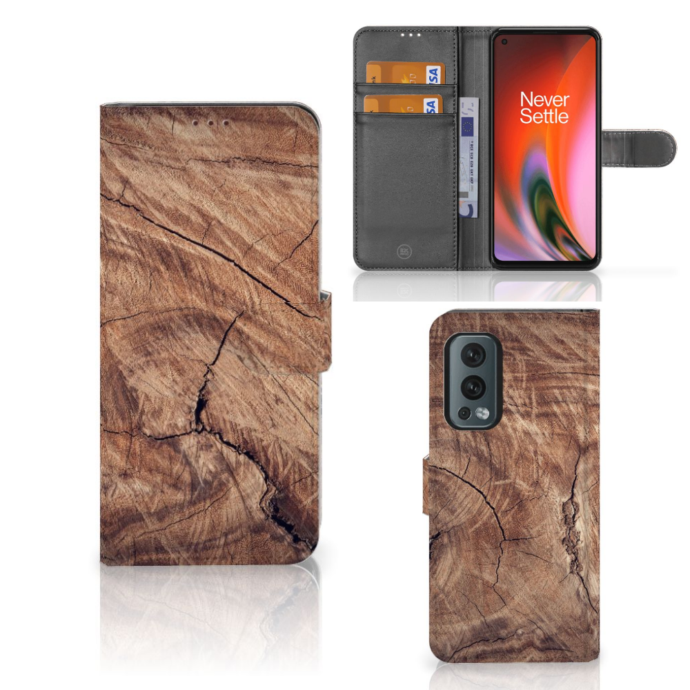 OnePlus Nord 2 5G Book Style Case Tree Trunk