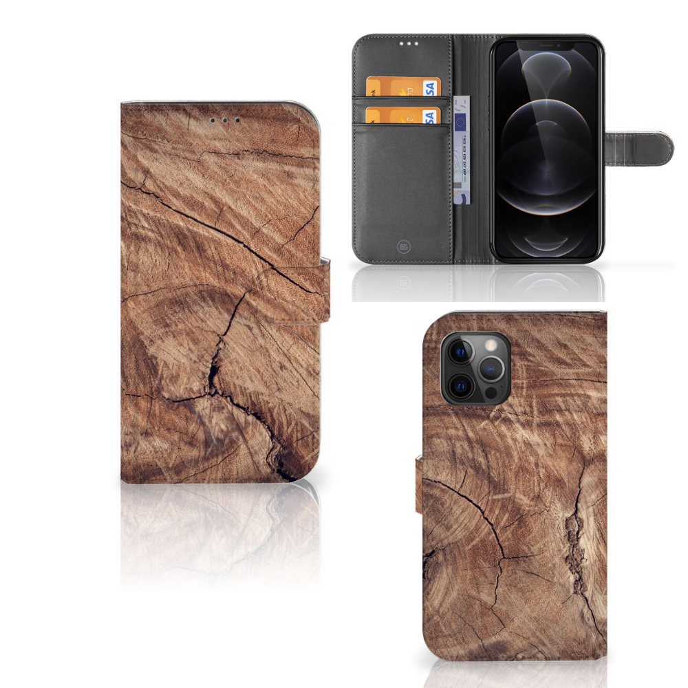 Apple iPhone 12 Pro Max Book Style Case Tree Trunk