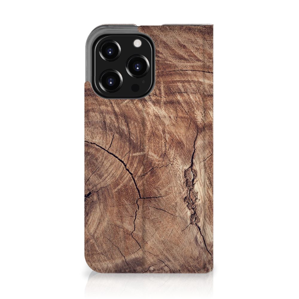 iPhone 13 Pro Book Wallet Case Tree Trunk