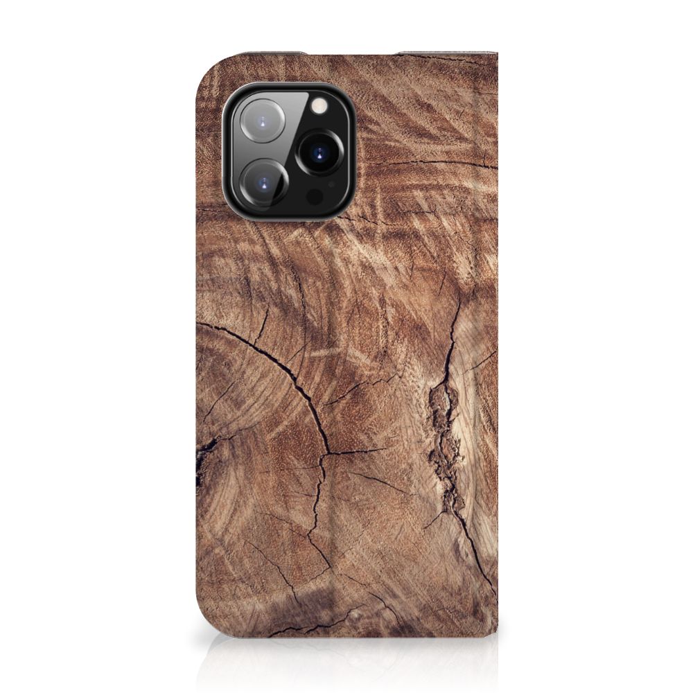 iPhone 14 Pro Max Book Wallet Case Tree Trunk