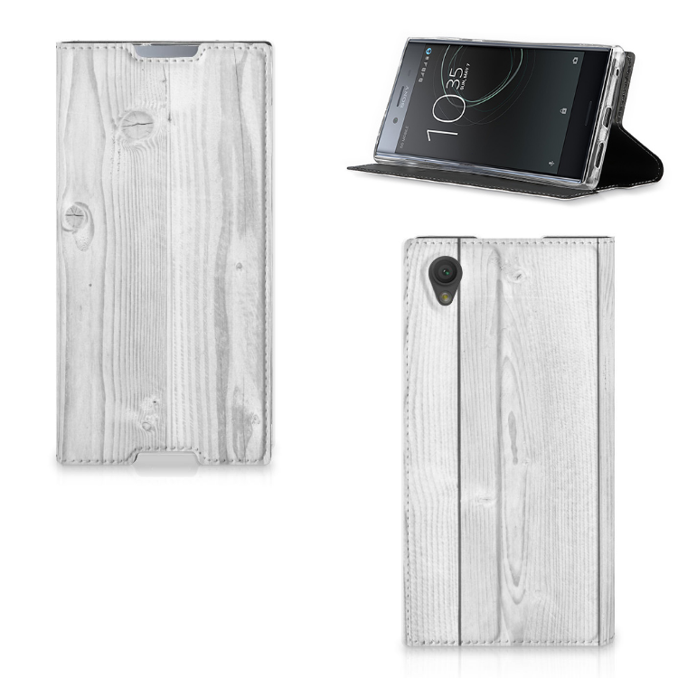 Sony Xperia L1 Book Wallet Case White Wood