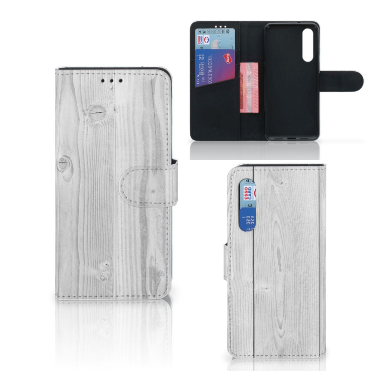 Xiaomi Mi 9 SE Book Style Case White Wood