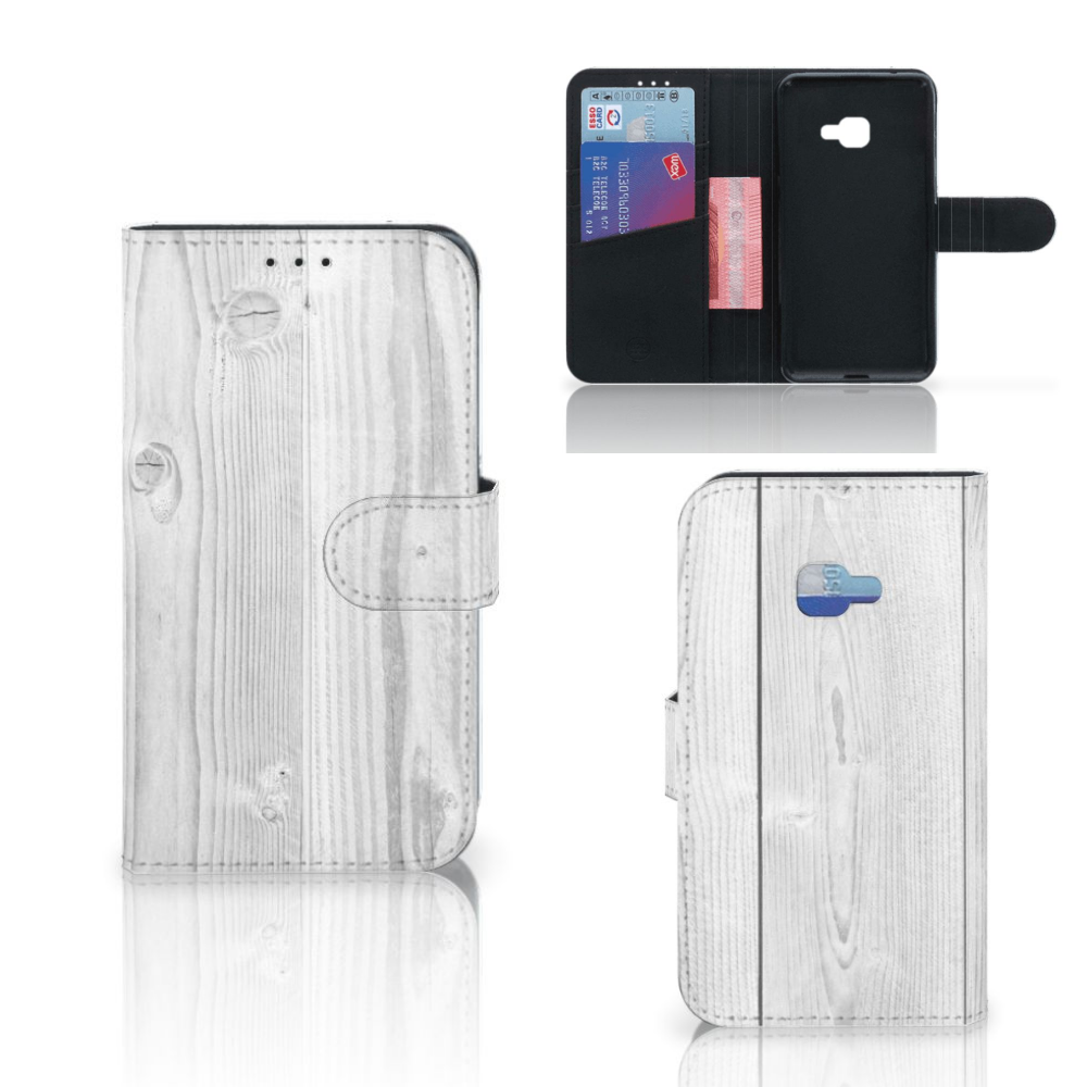 Samsung Galaxy Xcover 4 | Xcover 4s Book Style Case White Wood