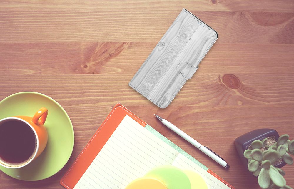 Xiaomi Poco F2 Pro Book Style Case White Wood