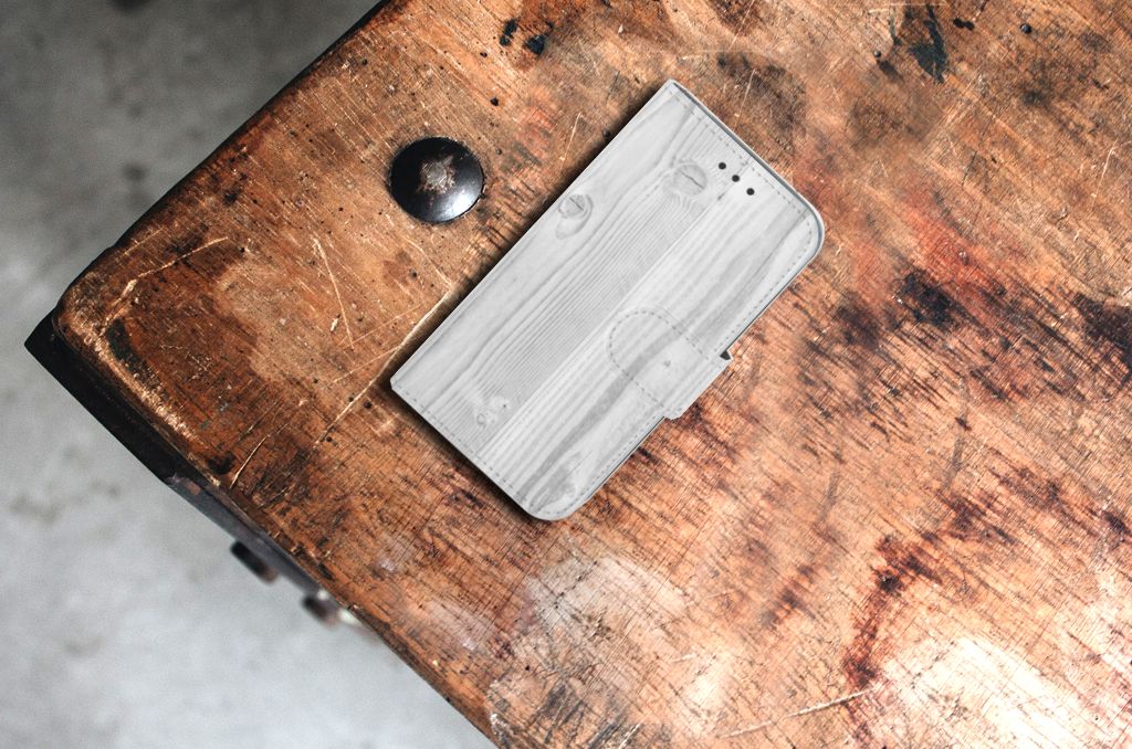 Samsung Galaxy Core Prime Book Style Case White Wood