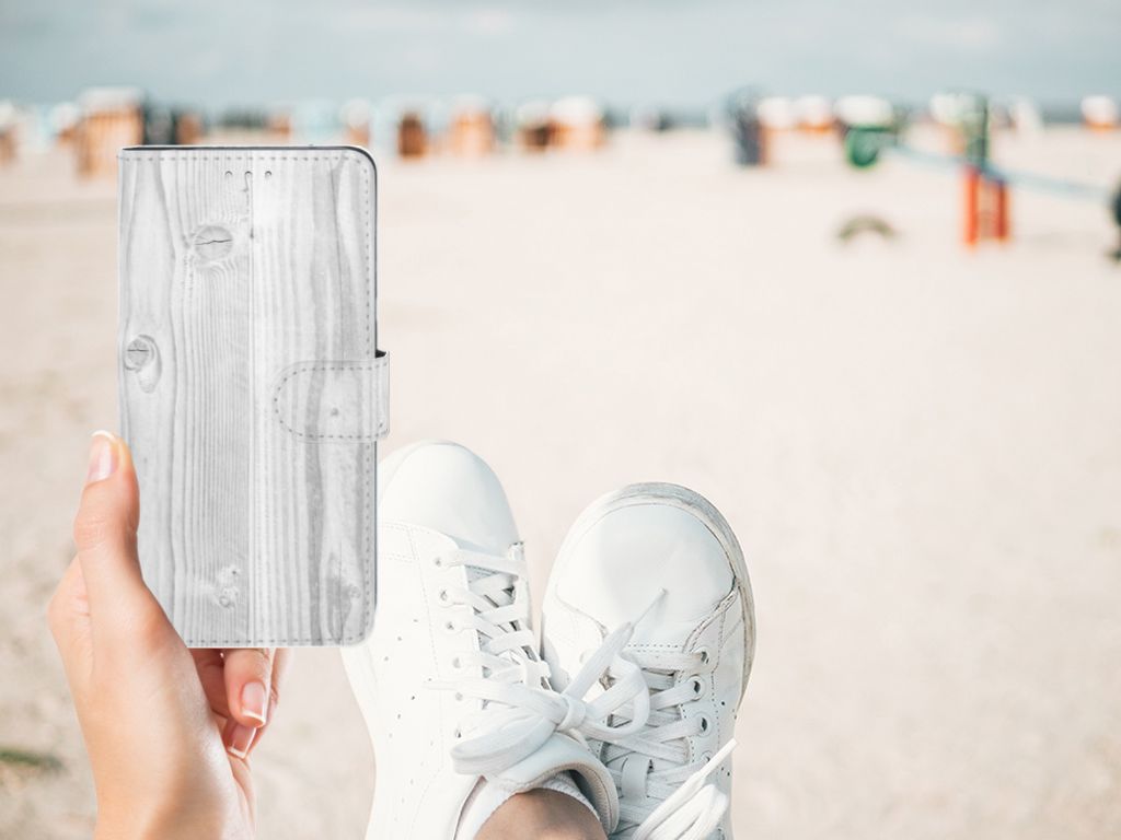 Huawei Y7 (2019) Book Style Case White Wood