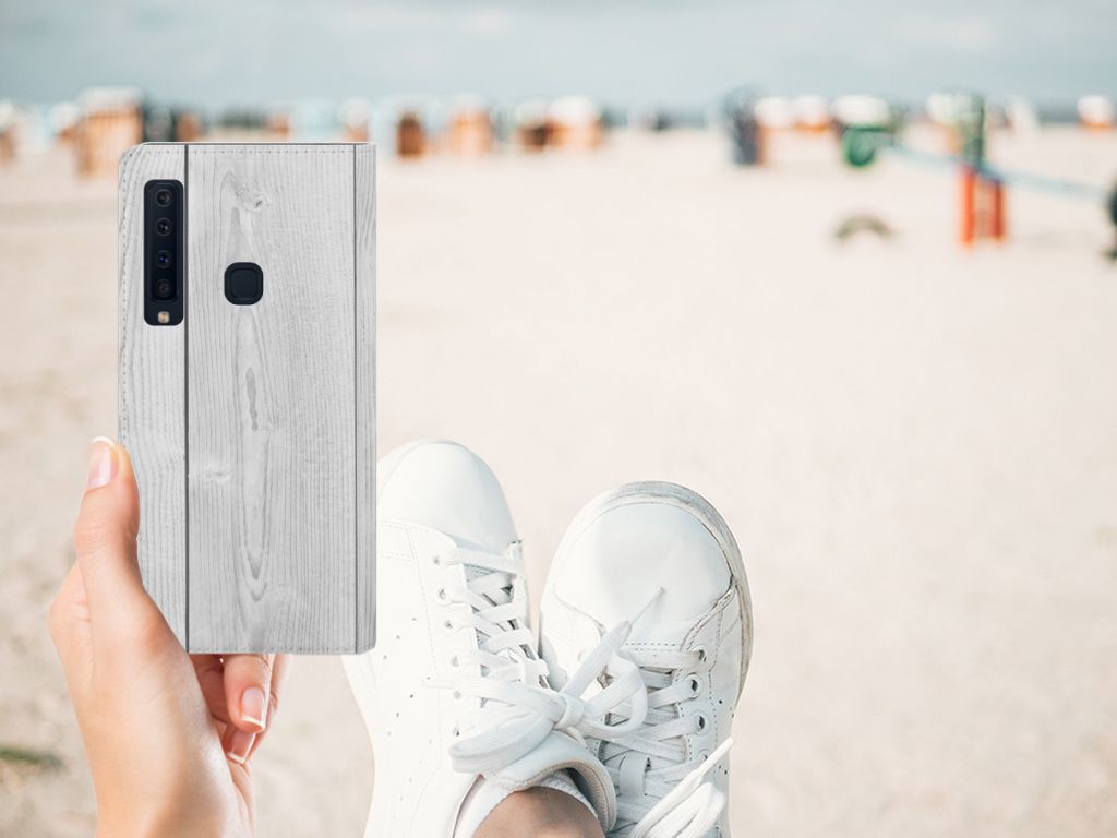 Samsung Galaxy A9 (2018) Book Wallet Case White Wood