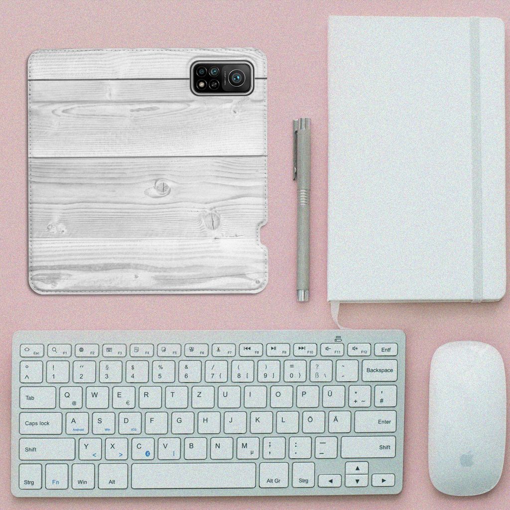 Xiaomi Mi 10T | 10T Pro Book Wallet Case White Wood