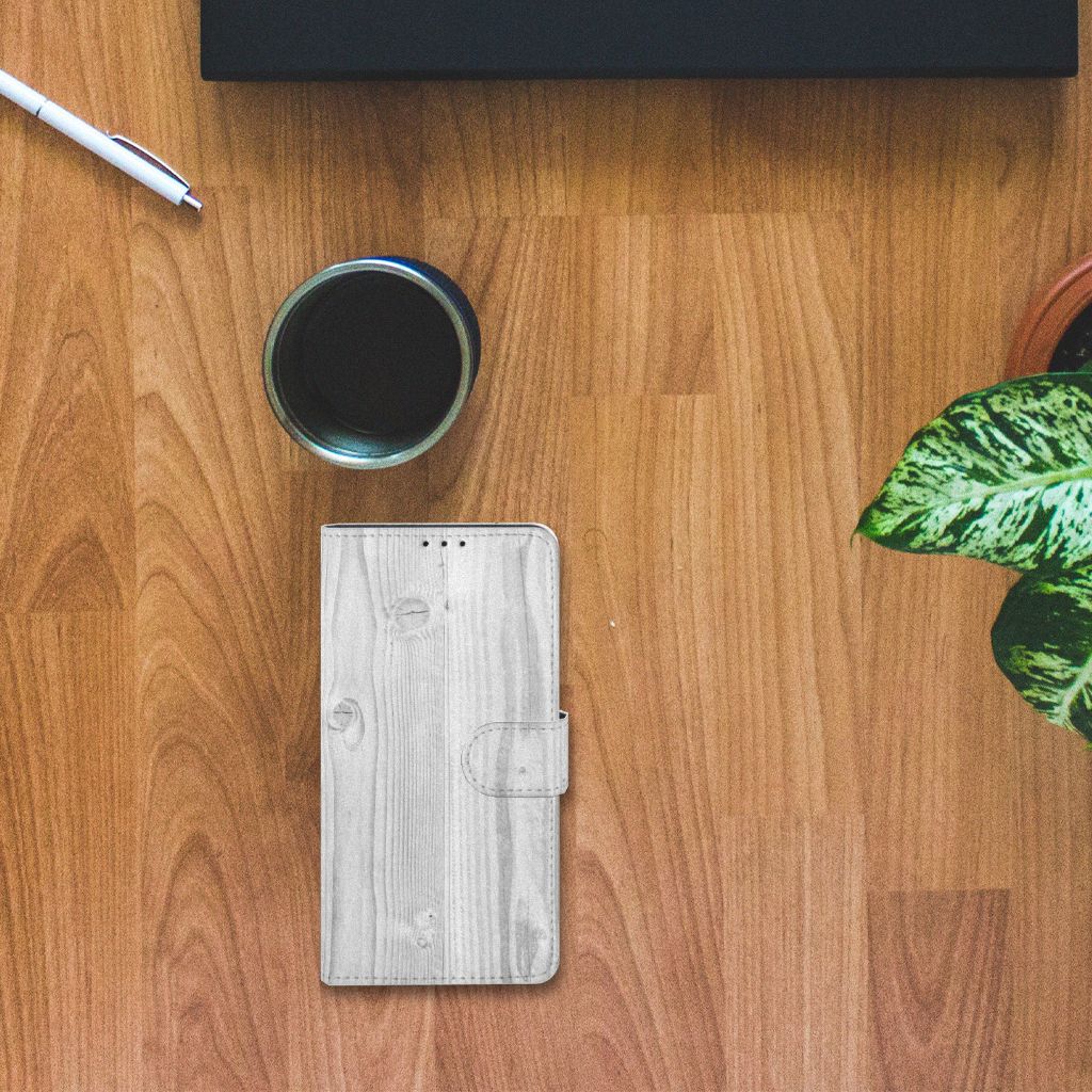 Xiaomi Mi Note 10 Pro Book Style Case White Wood