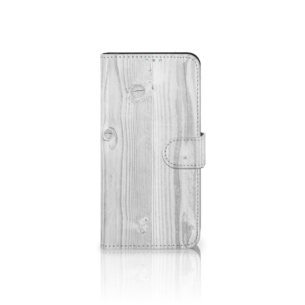 Samsung Galaxy A41 Book Style Case White Wood