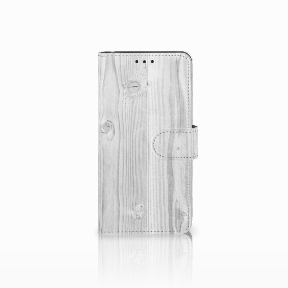 Samsung Galaxy A8 2018 Book Style Case White Wood