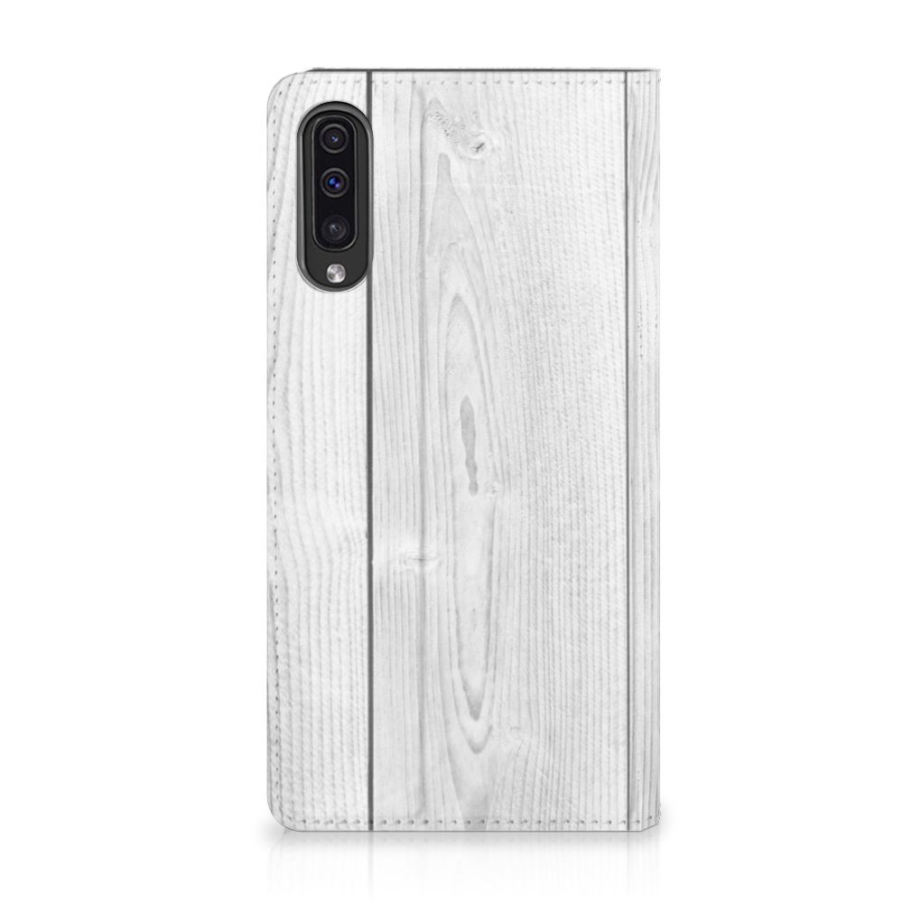 Samsung Galaxy A50 Book Wallet Case White Wood