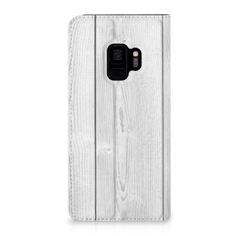 Samsung Galaxy S9 Book Wallet Case White Wood