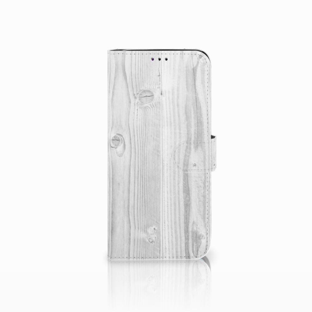 Samsung Galaxy A70 Book Style Case White Wood