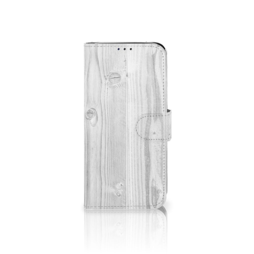 Samsung Galaxy A20e Book Style Case White Wood