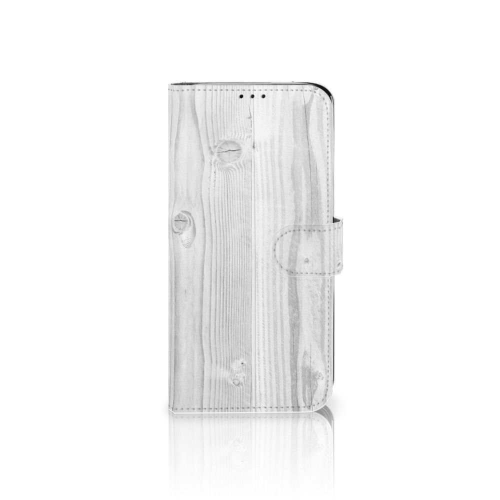 Motorola Moto G7 Power Book Style Case White Wood