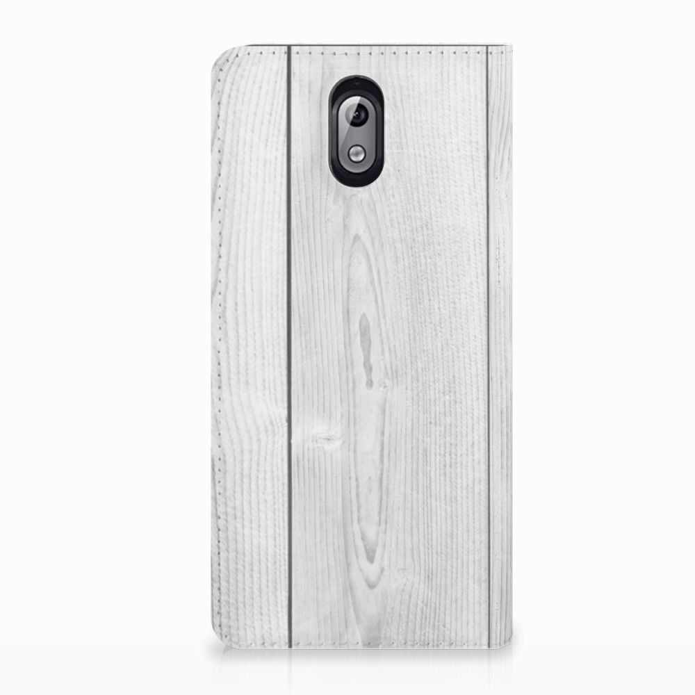Nokia 3.1 (2018) Book Wallet Case White Wood