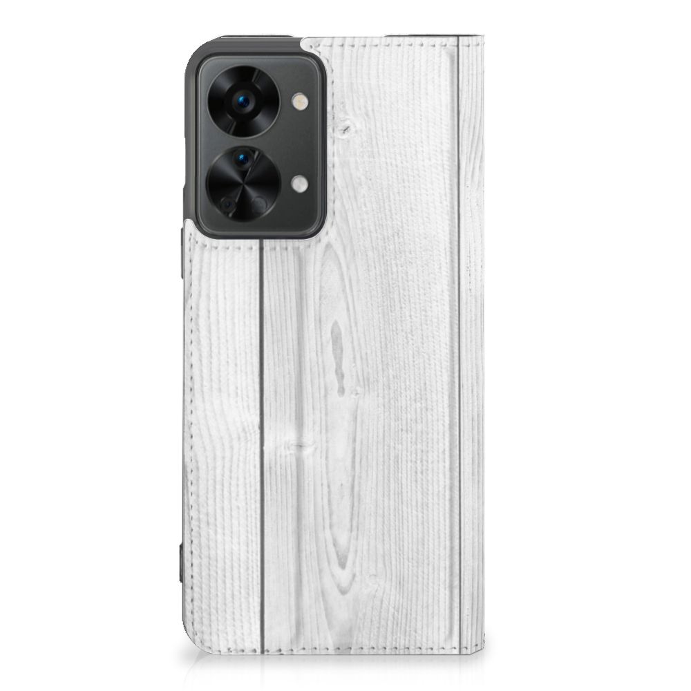 OnePlus Nord 2T Book Wallet Case White Wood