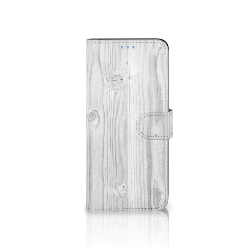 OPPO A73 5G Book Style Case White Wood