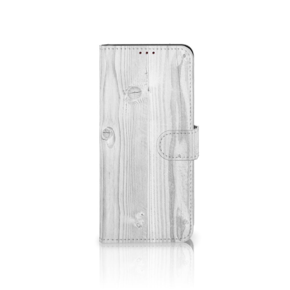 OnePlus Nord 2 5G Book Style Case White Wood
