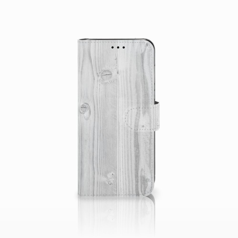 Huawei P20 Lite Book Style Case White Wood