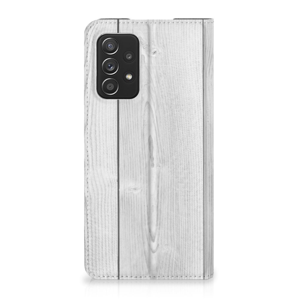 Samsung Galaxy A72 (5G/4G) Book Wallet Case White Wood