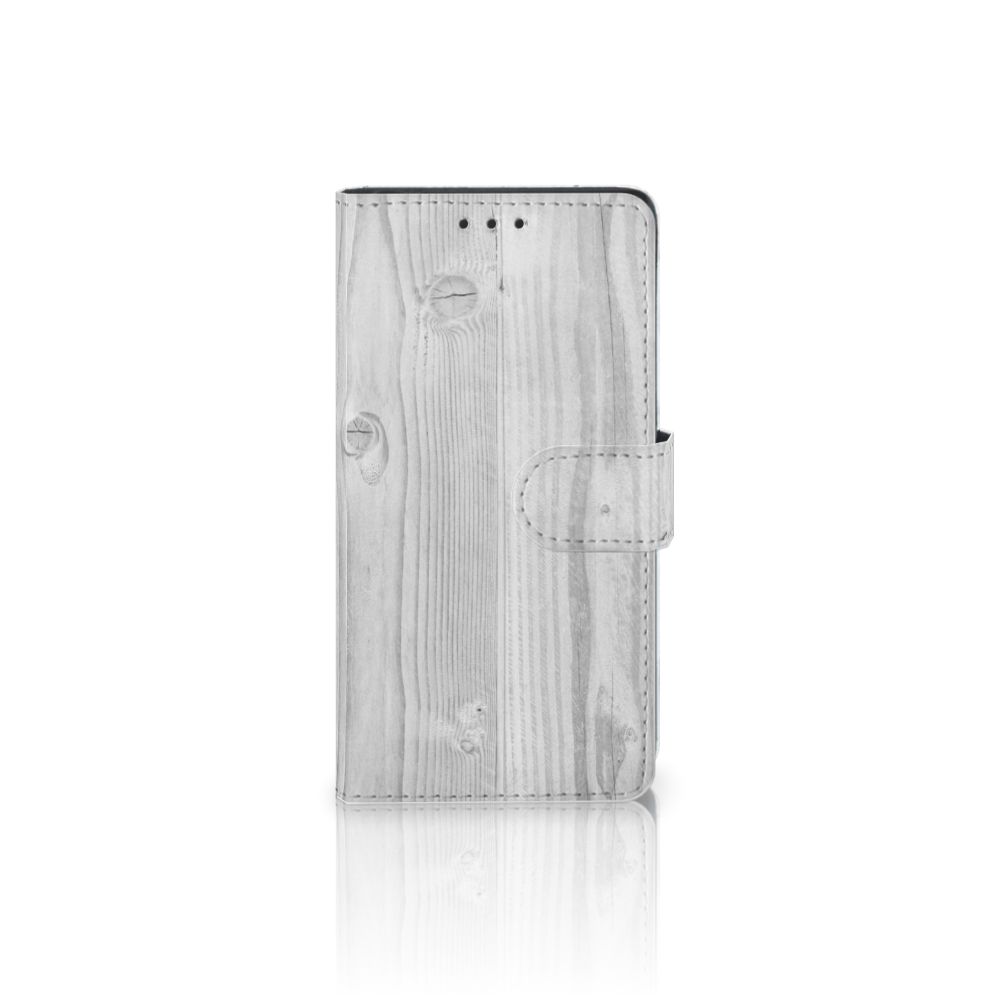 Sony Xperia Z3 Book Style Case White Wood