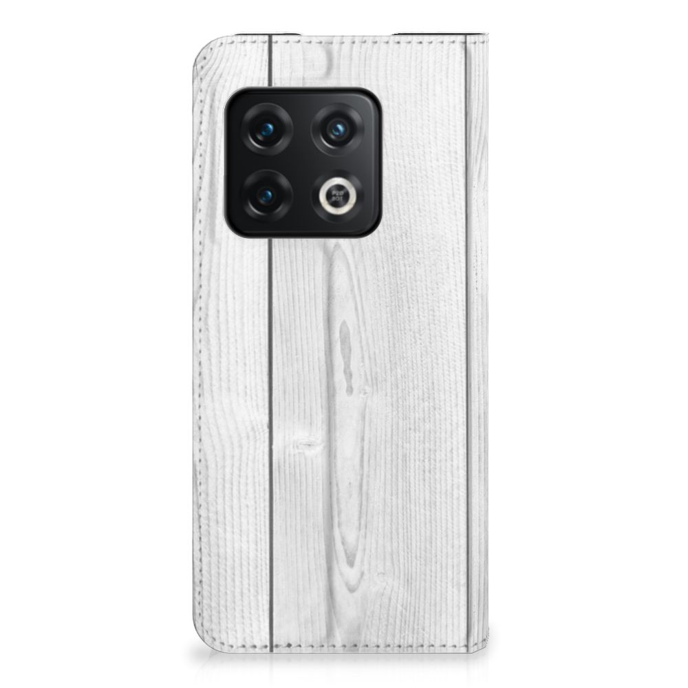 OnePlus 10 Pro Book Wallet Case White Wood