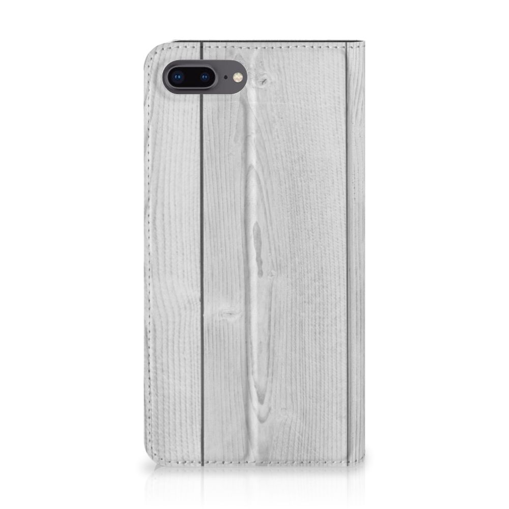 Apple iPhone 7 Plus | 8 Plus Book Wallet Case White Wood