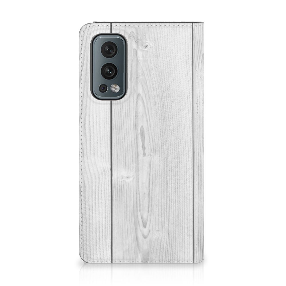 OnePlus Nord 2 5G Book Wallet Case White Wood