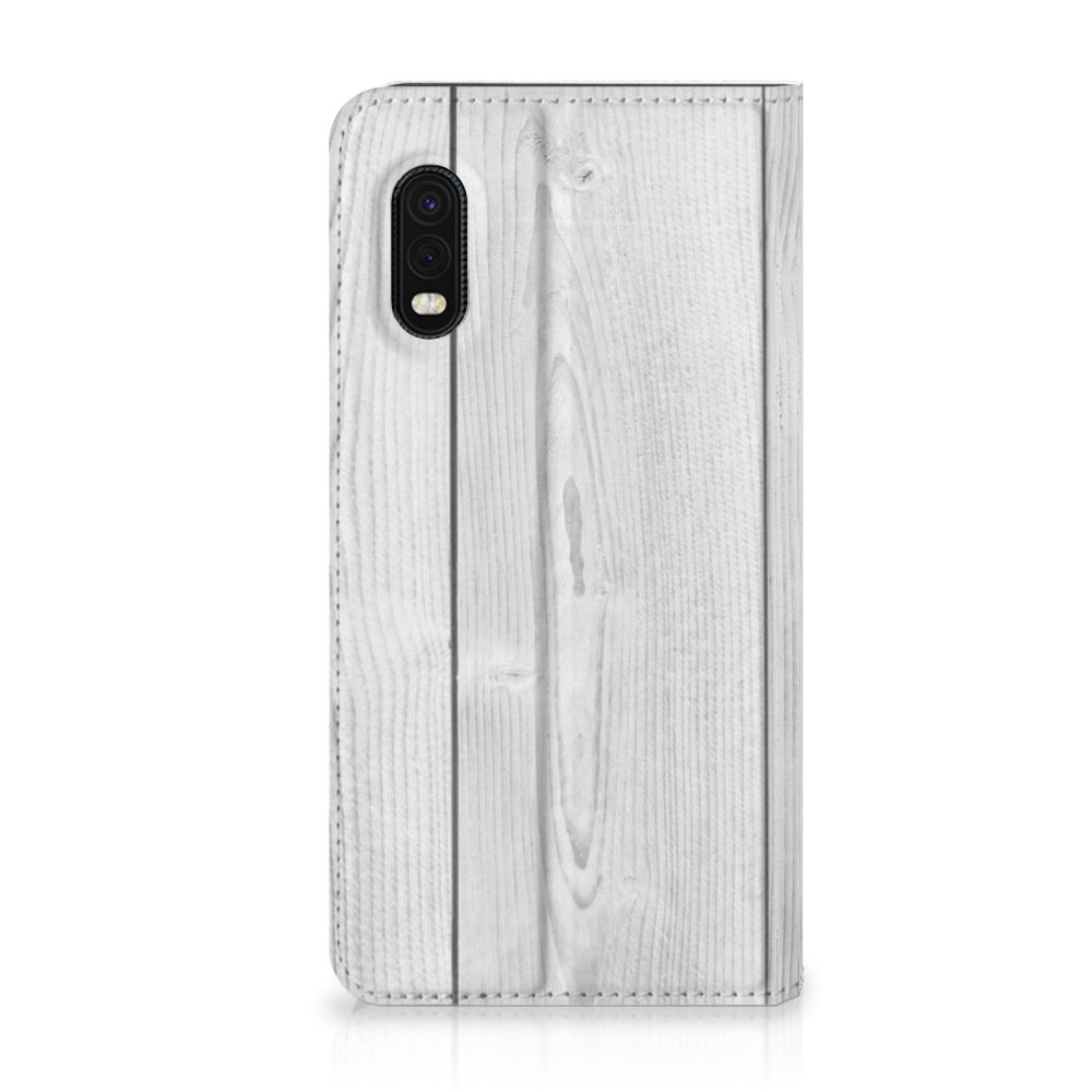 Samsung Xcover Pro Book Wallet Case White Wood