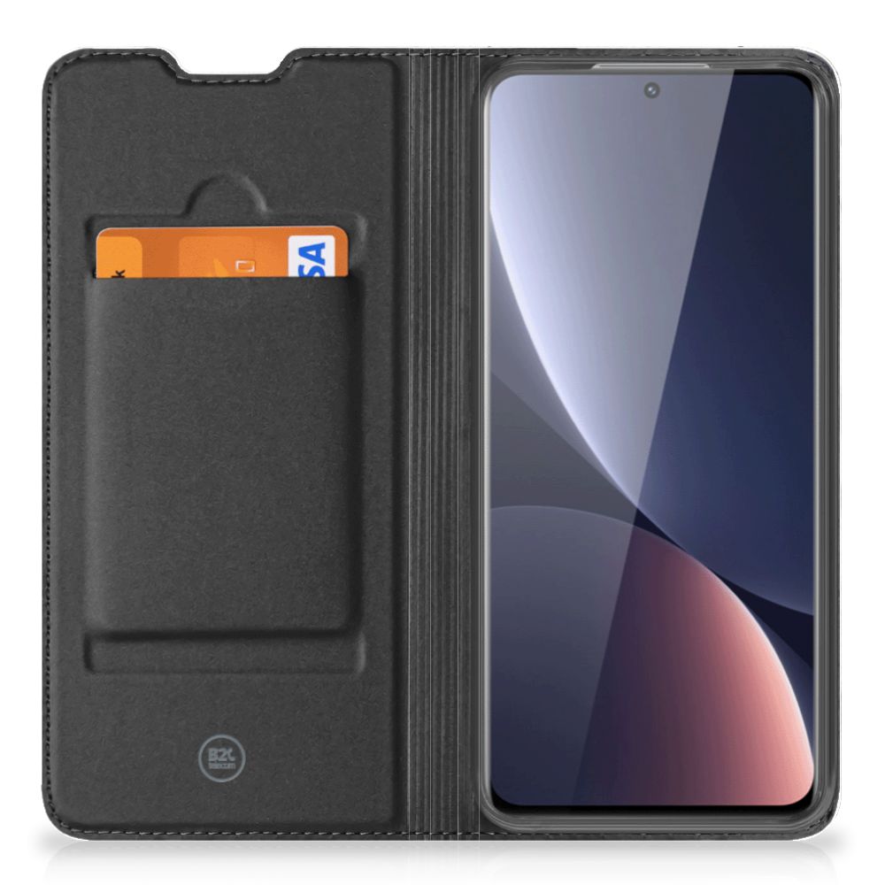 Xiaomi 12 Pro Book Wallet Case White Wood