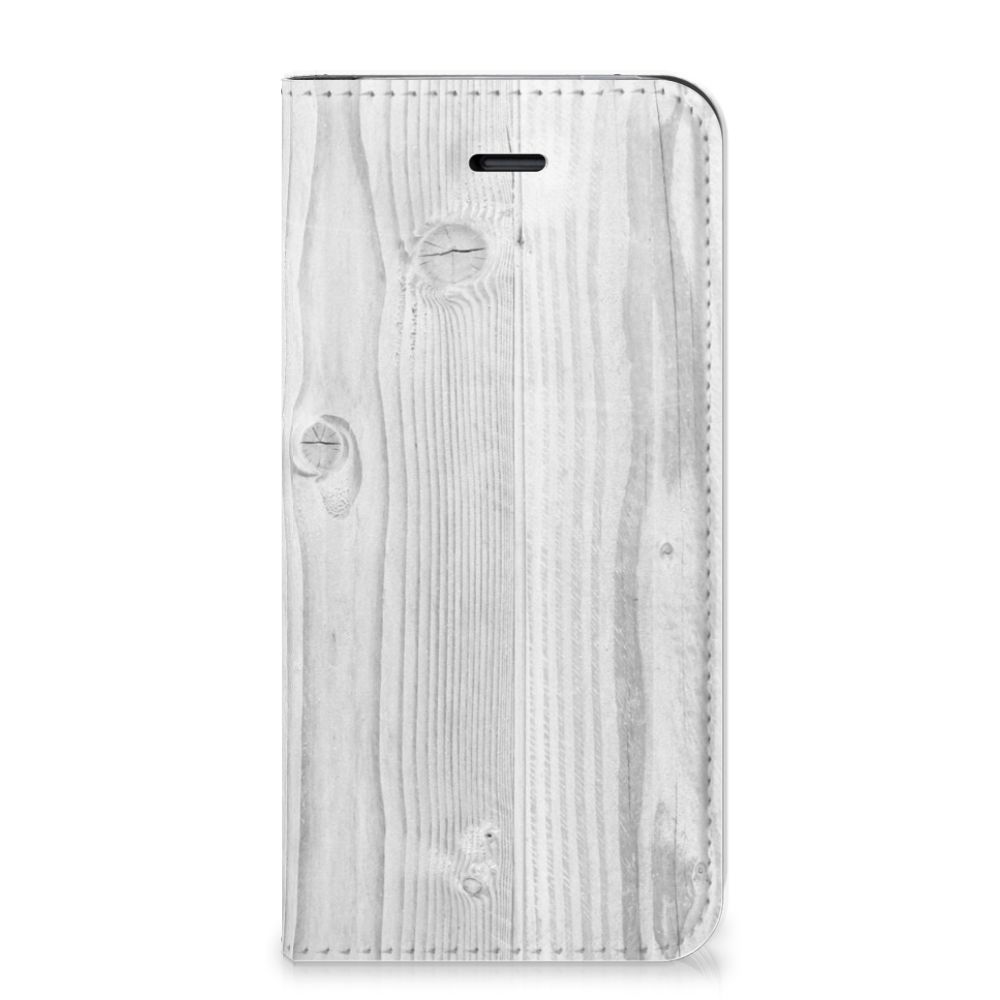 iPhone SE|5S|5 Book Wallet Case White Wood
