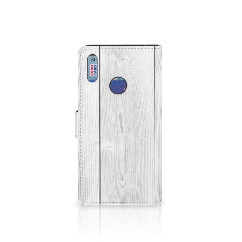 Huawei Y7 (2019) Book Style Case White Wood